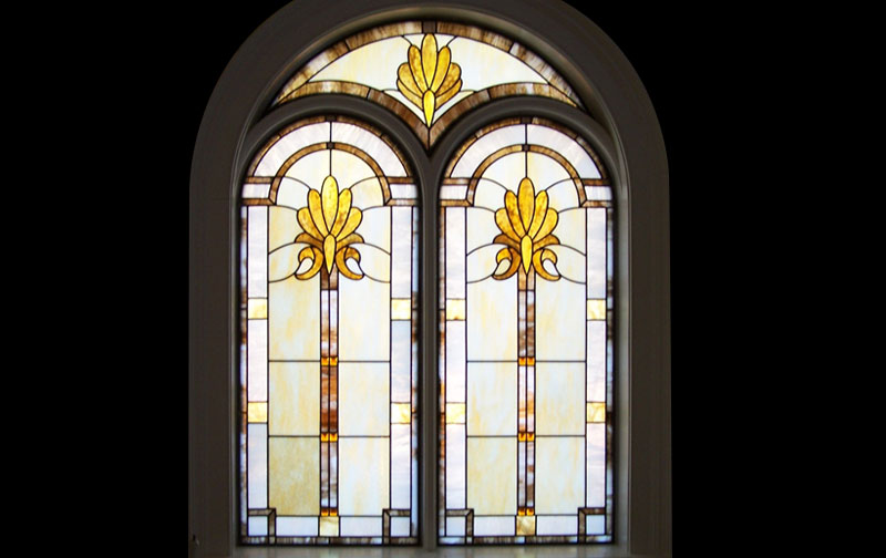 Stained Bathroom Glass